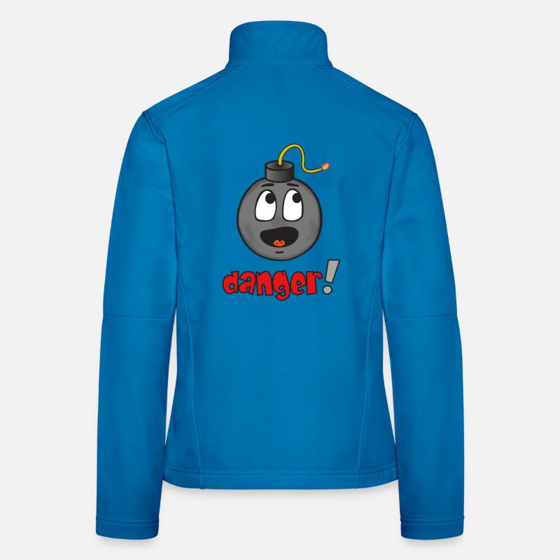 Danger Explosive Face - Funny Emoticon Women's Softshell Jacket