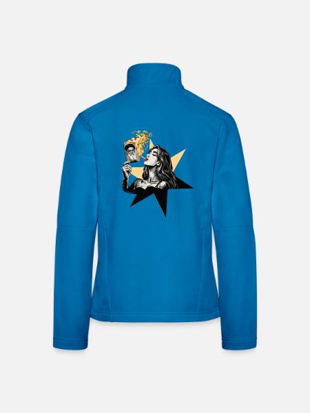 Woman fire 1 - Women's Softshell Jacket - light blue - Back
