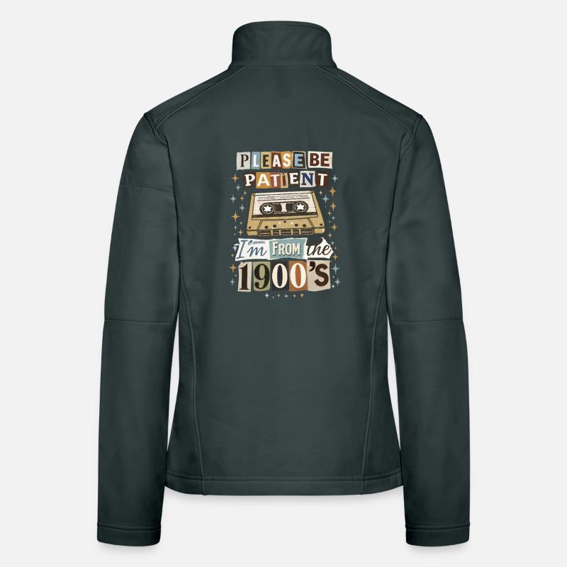 Nostalgie rétro sur cassette Veste en tissu softshell Femme