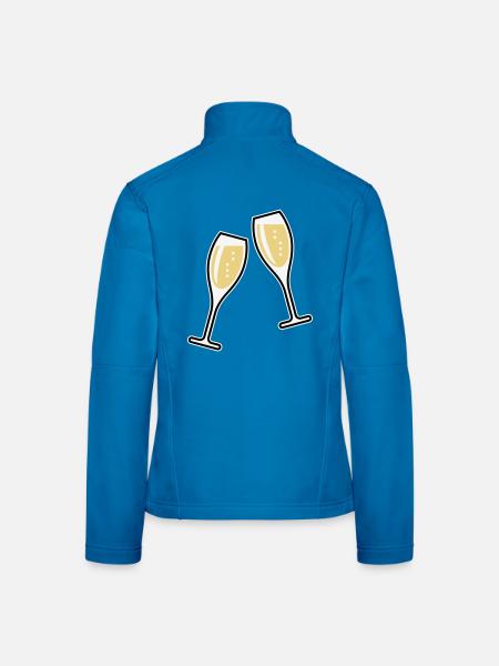 2 Sektgläser (Sekt / Oval / Zu / 3C) - Veste en tissu softshell Femme - bleu clair - Dos