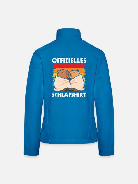 Life is Better with Capybaras - Süßes Nagetier - Frauen Softshelljacke - Lichtblau - Hinten