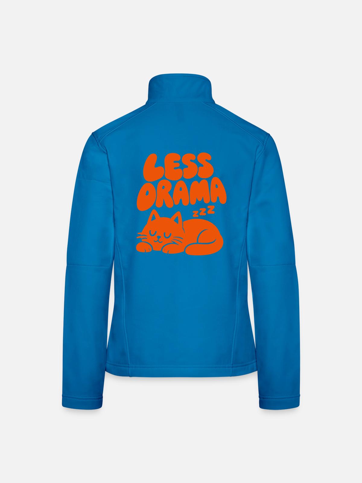 Less Drama – Entspannte Katze - Frauen Softshelljacke - Lichtblau - Hinten