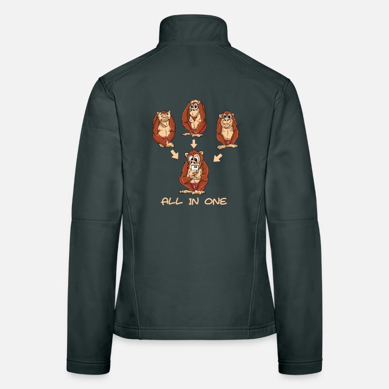 Die 3 Affen Frauen Softshelljacke
