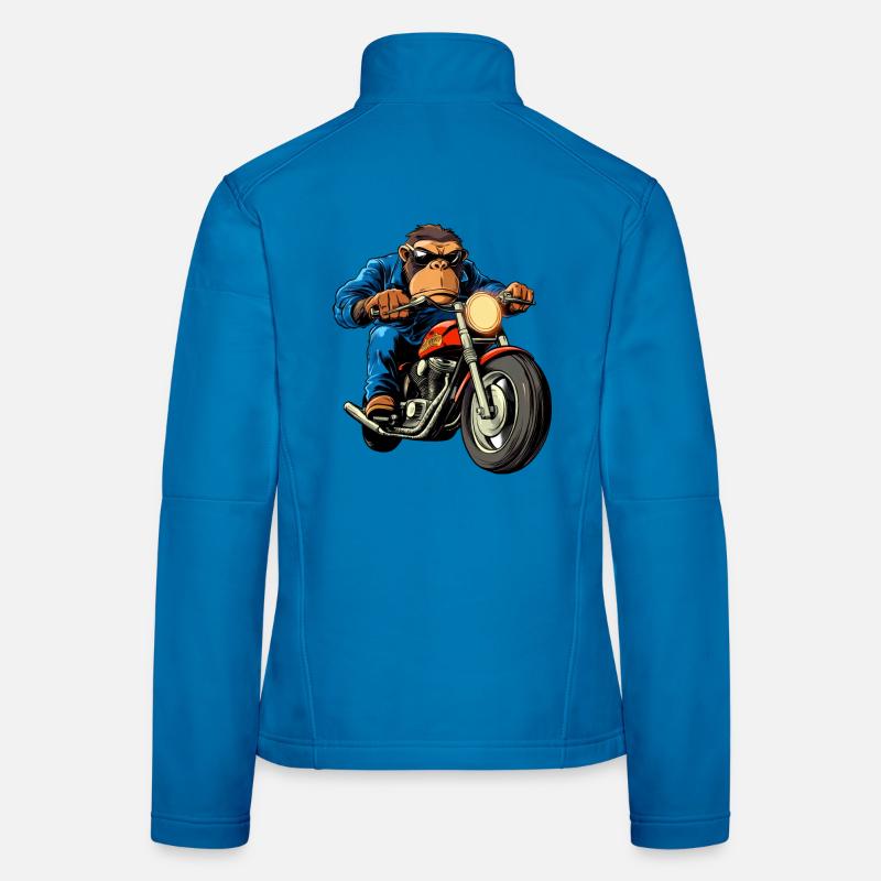 Motorradfahrer Affe Frauen Softshelljacke