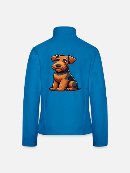 Airedale Terrier Airedales Airedaleliebhaber - Frauen Softshelljacke - Lichtblau - Hinten