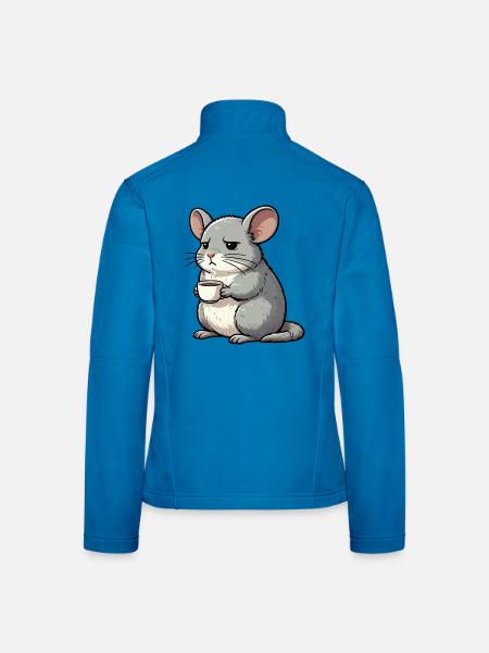Chinchilla Chinchillas Chinchillabesitzer Nagetier - Frauen Softshelljacke - Lichtblau - Hinten