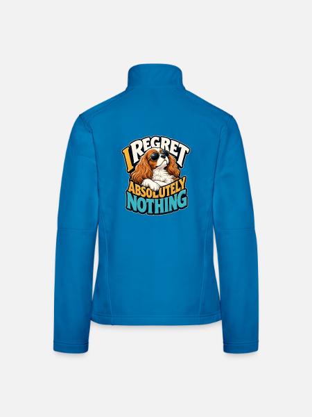 Kavallerier King Charles Spaniel - Frauen Softshelljacke - Lichtblau - Hinten