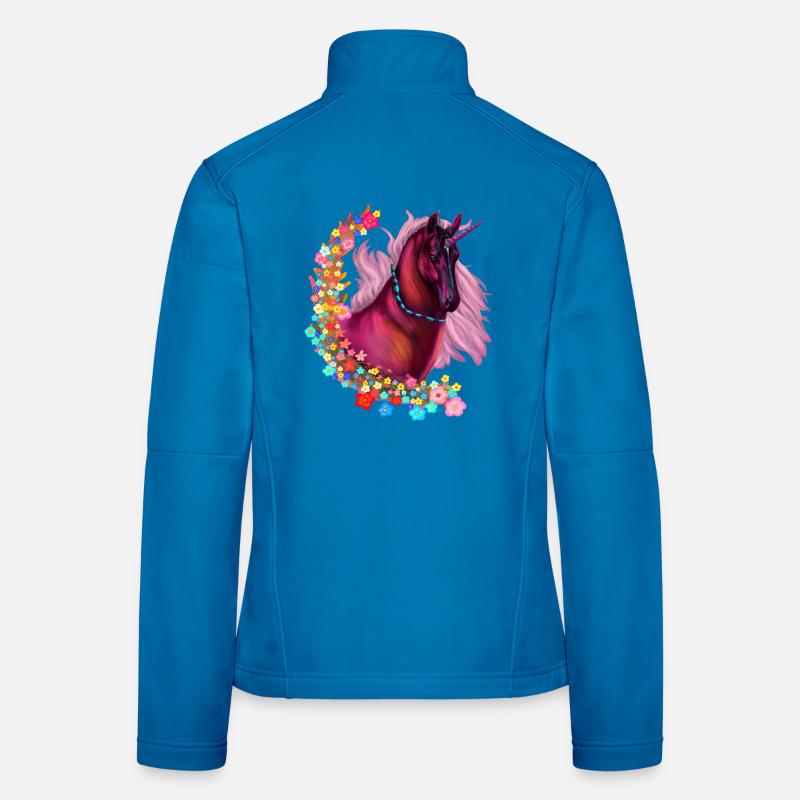 Rosa Einhorn Frauen Softshelljacke