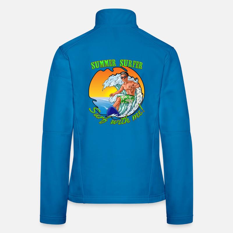 summer surfer - Women's Softshell Jacket - light blue