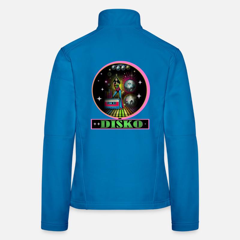Disco Diva Neon Glitzerkugeln - Frauen Softshelljacke - Lichtblau