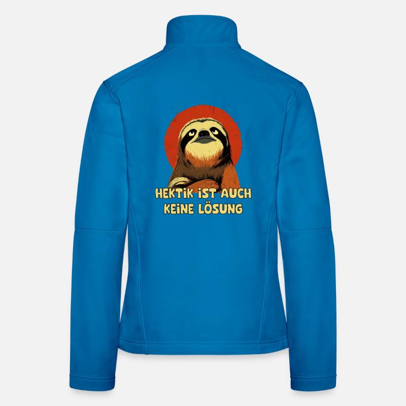Langsam statt Hektik Sloth Frauen Softshelljacke