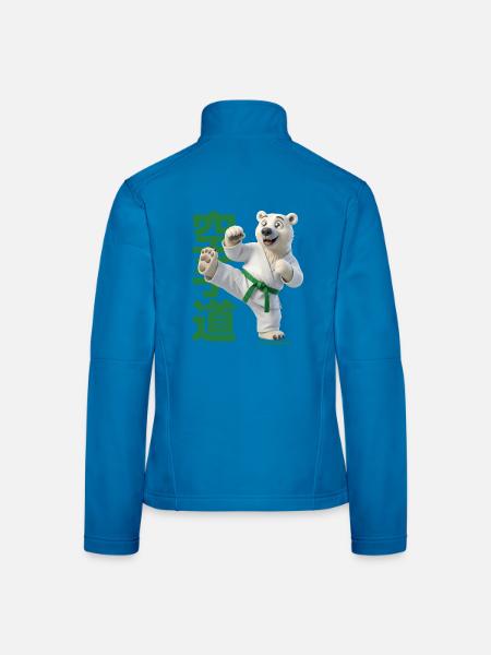 Karate Eisbär - Frauen Softshelljacke - Lichtblau - Hinten