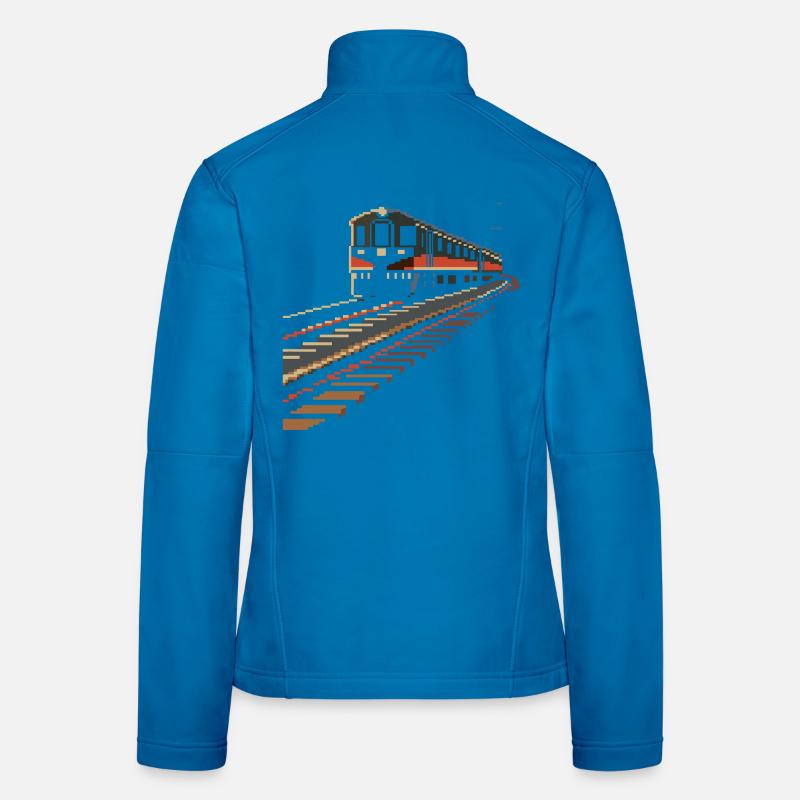 Eisenbahn Pixel Frauen Softshelljacke