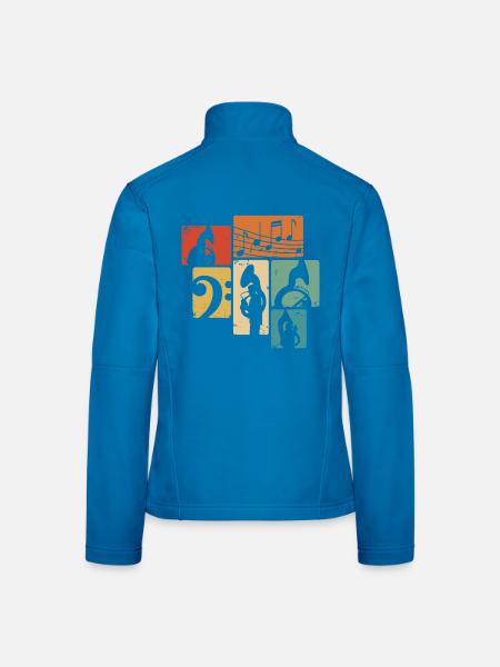 Sousaphon Retro Blasmusik Musiker Sousaphonist - Frauen Softshelljacke - Lichtblau - Hinten