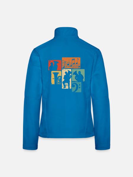 Tuba Orchester Tubist Musiker Blasmusik - Frauen Softshelljacke - Lichtblau - Hinten