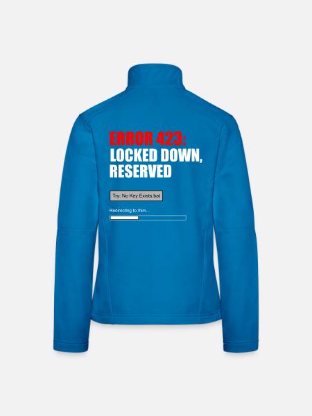 FEHLER 423 — GESPERRT, FÜR IHN RESERVIERT - Frauen Softshelljacke - Lichtblau - Hinten