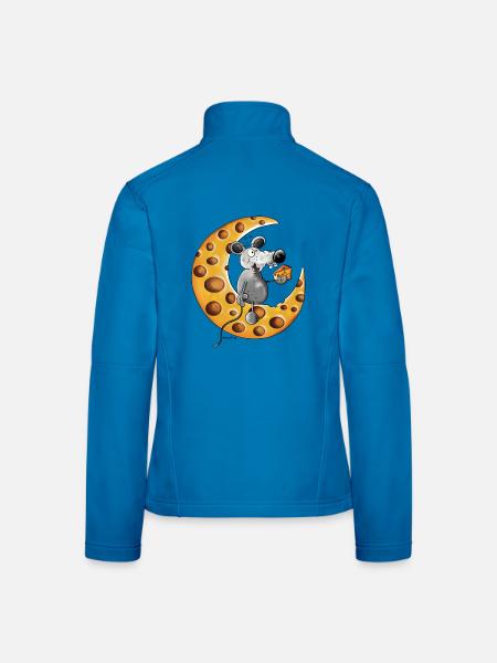 The Mouse Love Cheese - Women's Softshell Jacket - light blue - Back