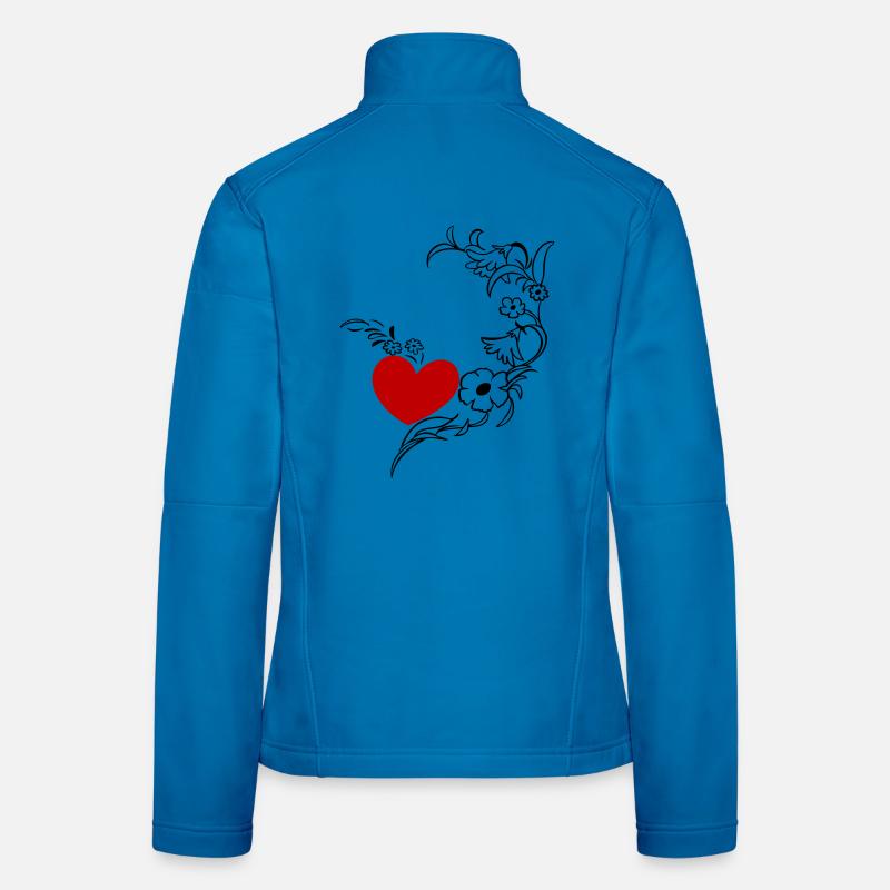 Blütenranke mit Herz Frauen Softshelljacke