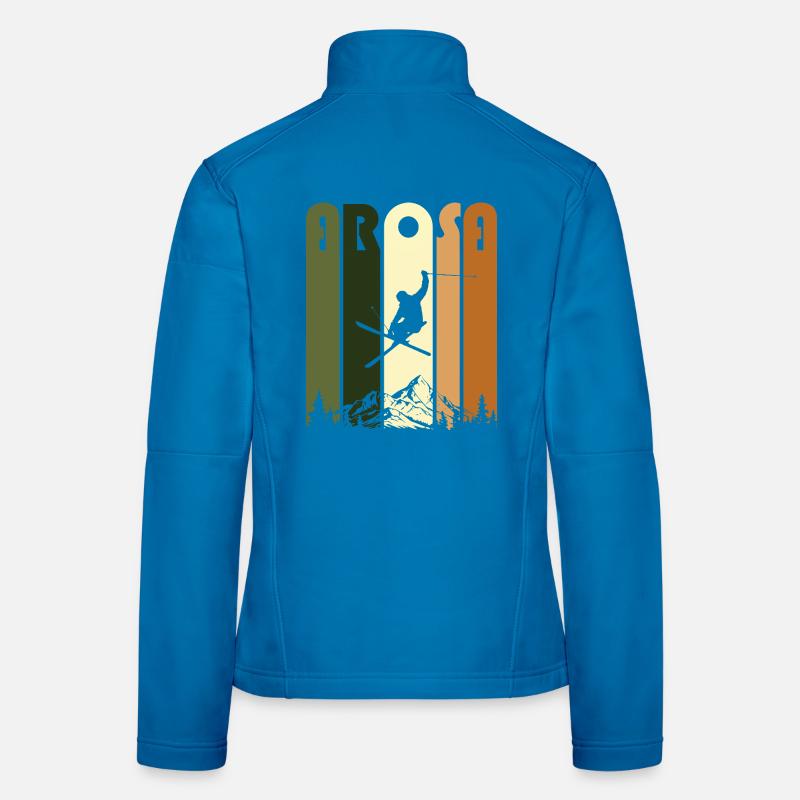ArosaRetroGreen - Frauen Softshelljacke - Lichtblau