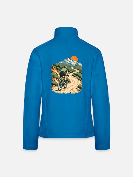 Gravel Abenteuer - Frauen Softshelljacke - Lichtblau - Hinten
