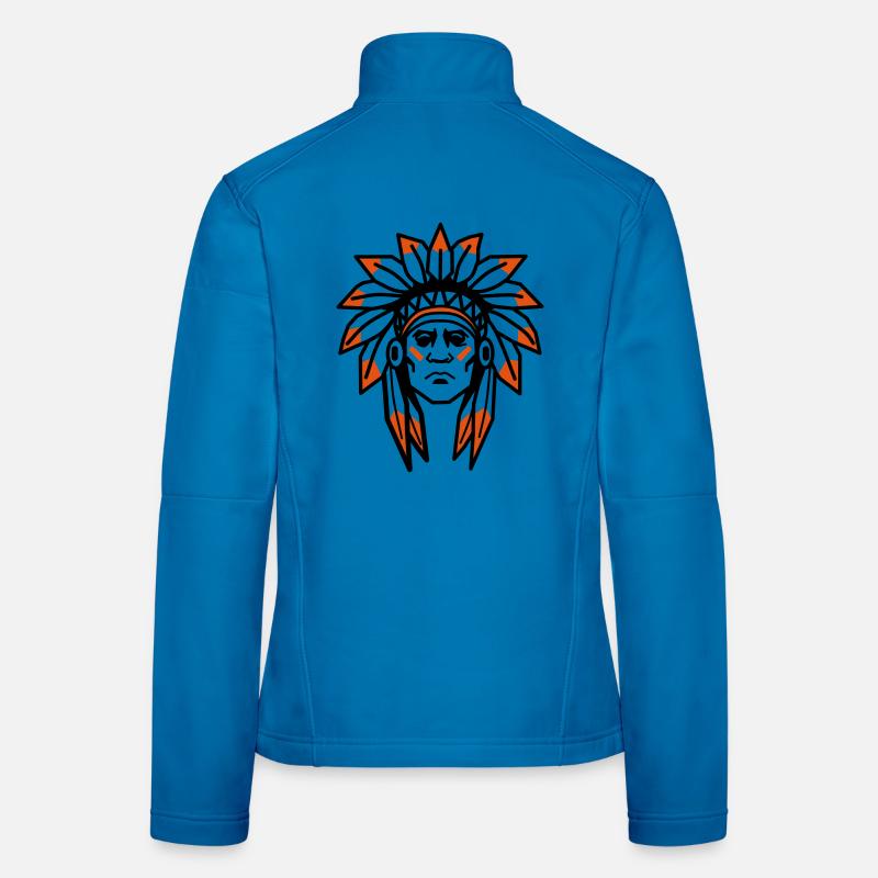 Chef autochtone Apache indien Veste en tissu softshell Femme