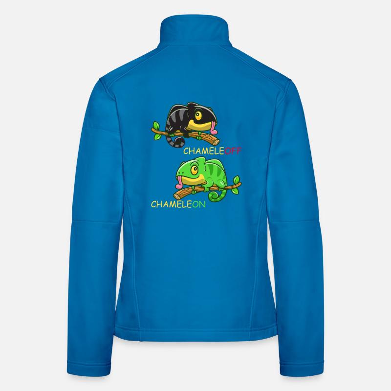 Chameleon Chamäleon Eidechse Witz Witziges Reptil Frauen Softshelljacke