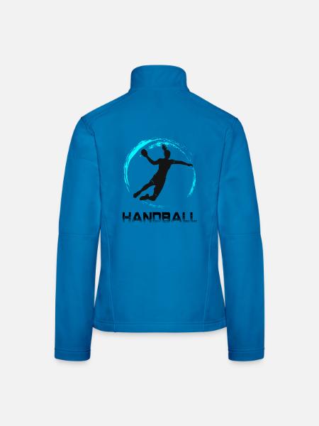 Handball - Frauen Softshelljacke - Lichtblau - Hinten