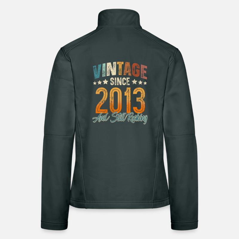 2013 Année de naissance Anniversaire Année de construction Millésime Veste en tissu softshell Femme