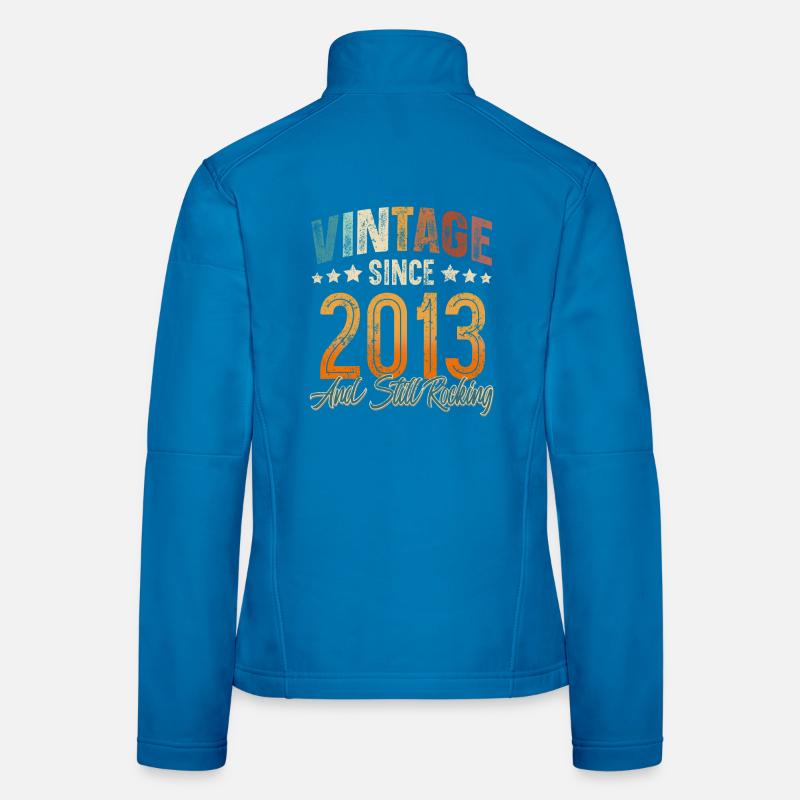2013 Année de naissance Anniversaire Année de construction Millésime Veste en tissu softshell Femme