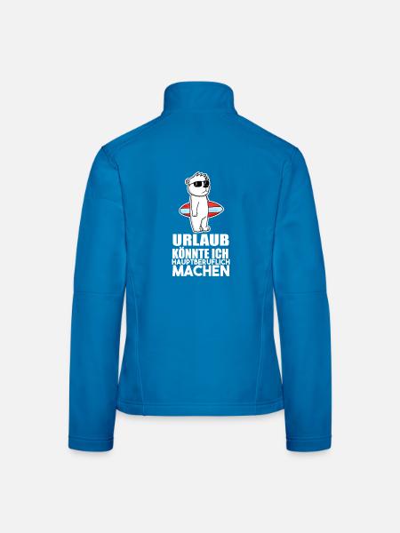 Strandraub Urlaub Reise Strand Urlaubsziel - Frauen Softshelljacke - Lichtblau - Hinten