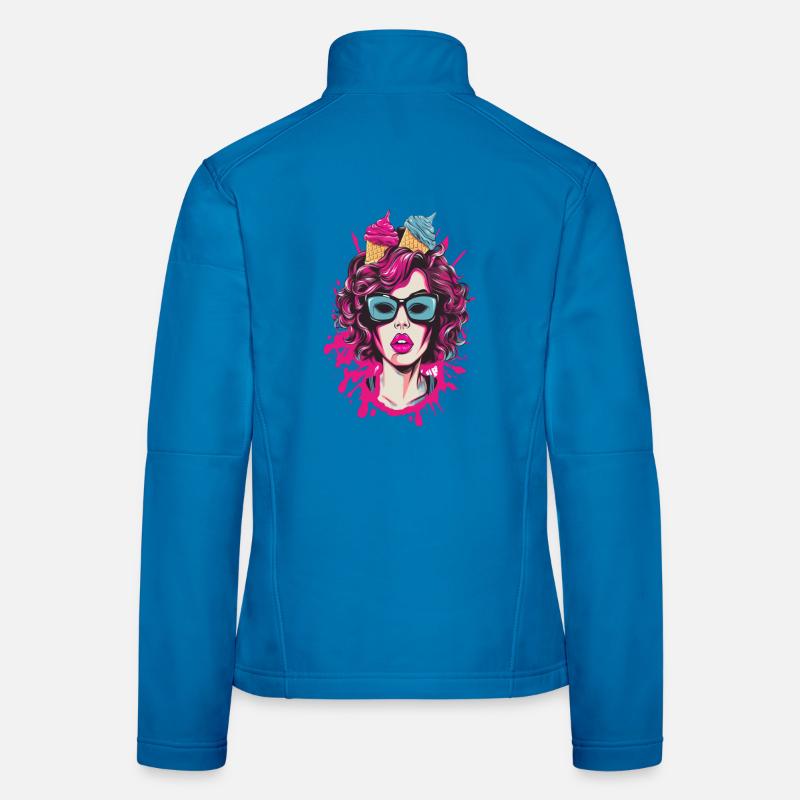 Lebendige Pop-Art Comics Schwester Frauen Softshelljacke