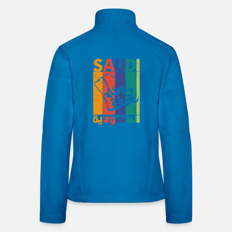 Saudi Arabia National Day KSA Retro Vintage - Women's Softshell Jacket - light blue