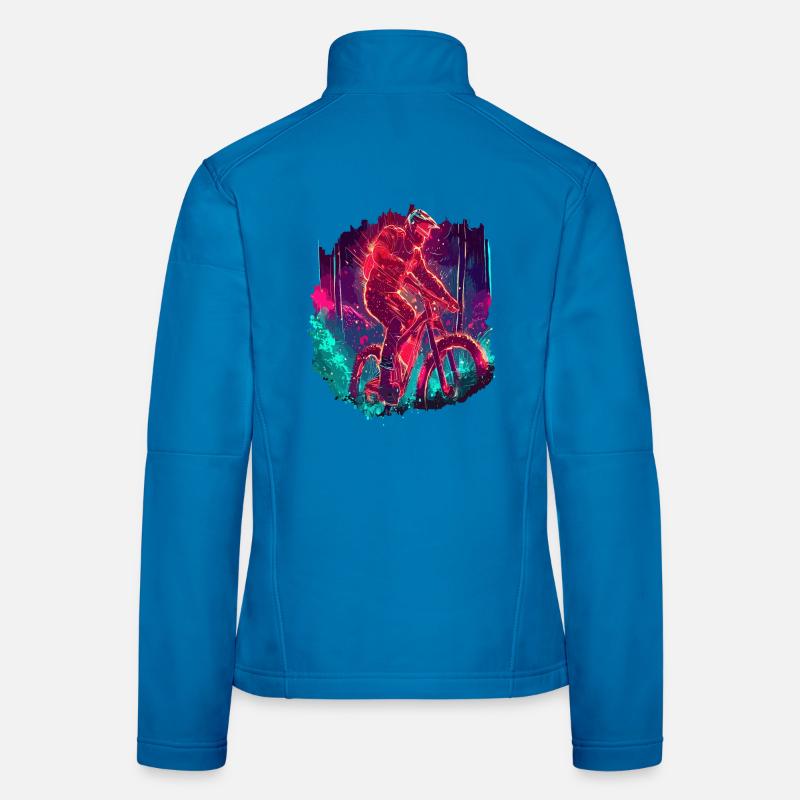 Neon Mountain Biker Cycliste Descente VTT Veste en tissu softshell Femme
