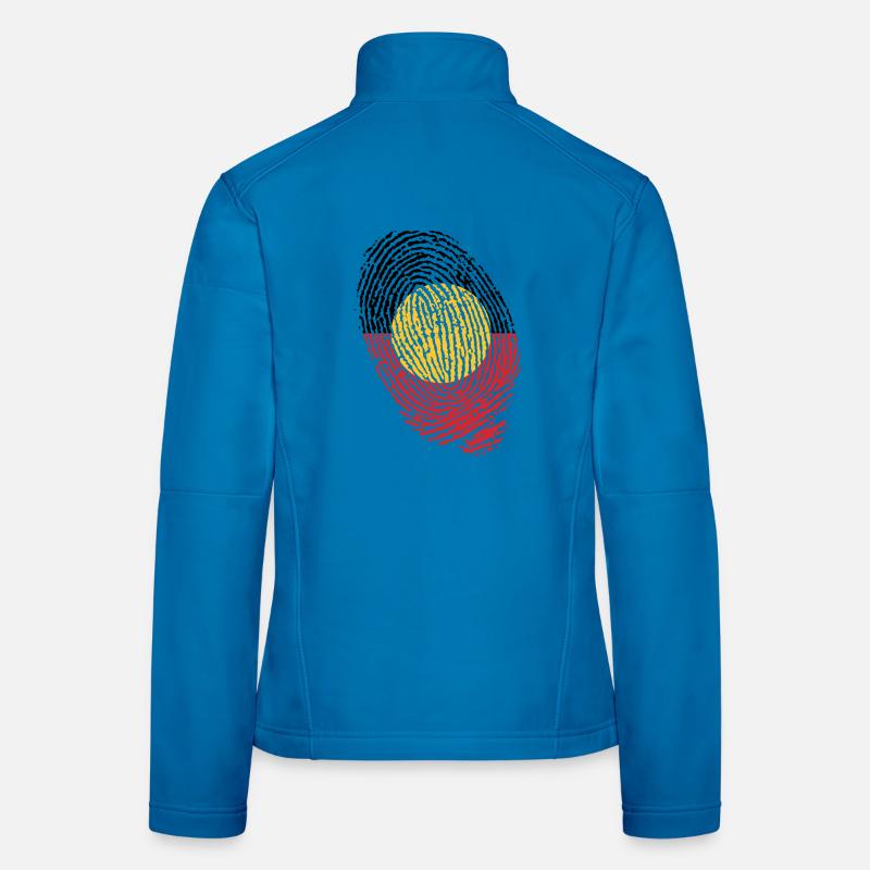 Aboriginal Australia fingerprints Women's Softshell Jacket