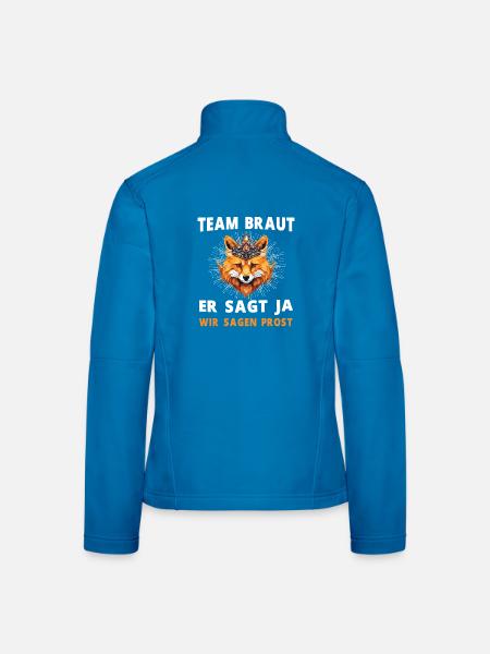 Hochzeit Junggesellenabschied Fuchs Bräutigam - Frauen Softshelljacke - Lichtblau - Hinten