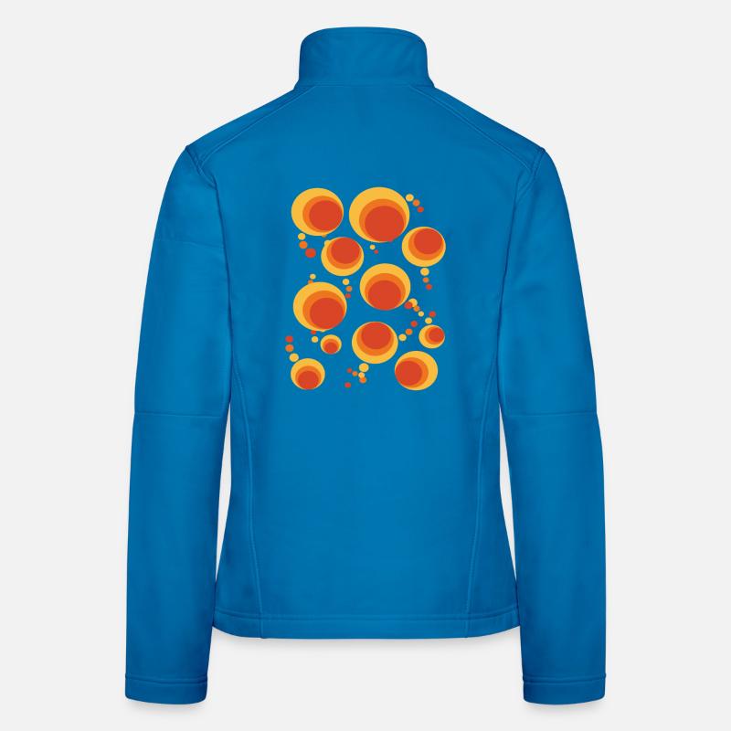 50 ' s 60 ' s Polka Dot Circle Style Pattern Veste en tissu softshell Femme