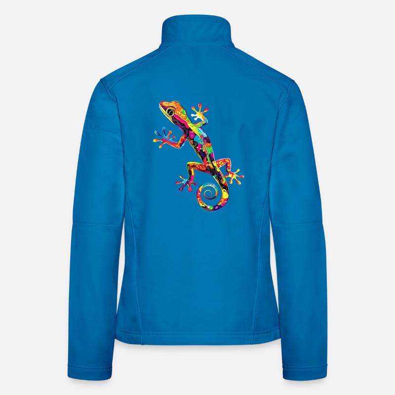 Gecko Lizard Reptile Geckos Lizard Iguana Gekko Women's Softshell Jacket