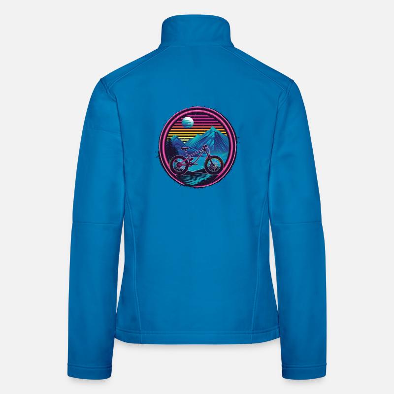 Retro Radfahrer Frauen Softshelljacke
