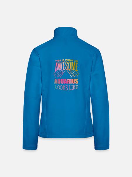 Verseau Verseau Verseau - Veste en tissu softshell Femme - bleu clair - Dos