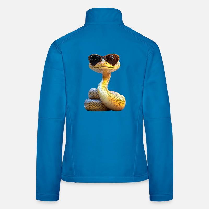 Schlange Python Kobra Mamba Klapperschlange Snake - Frauen Softshelljacke - Lichtblau