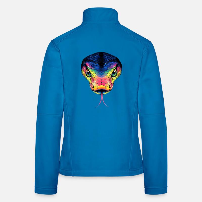 Schlange Python Kobra Mamba Klapperschlange Snake Frauen Softshelljacke