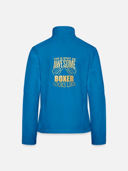 Boxe Boxe Boxe - Veste en tissu softshell Femme - bleu clair - Dos