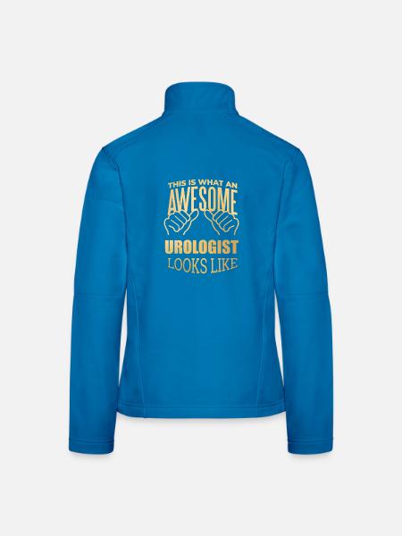 Urologie Urologie Urologie - Veste en tissu softshell Femme - bleu clair - Dos