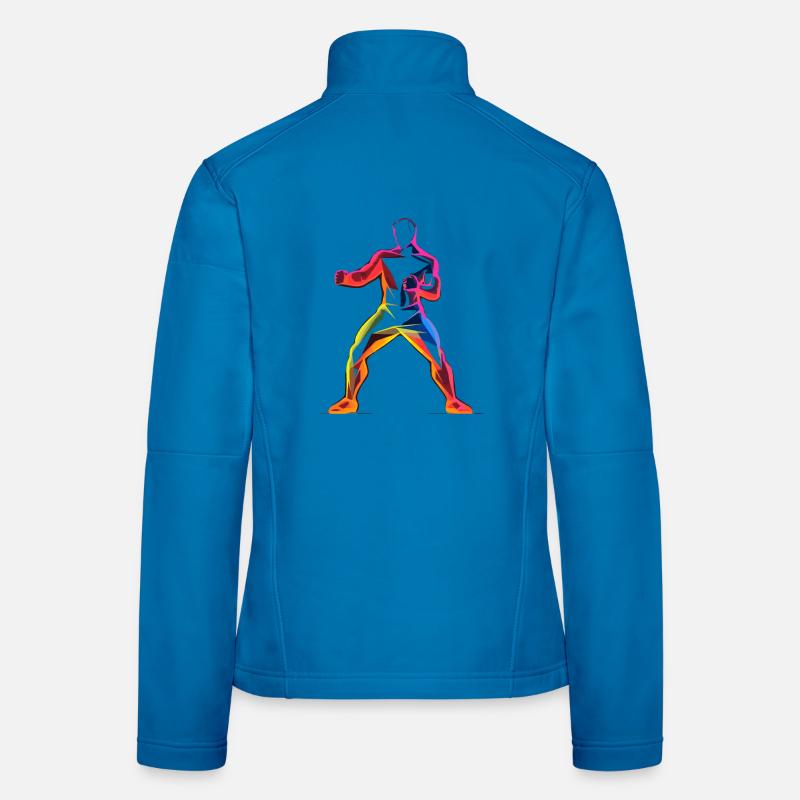 Kickboxer style dessin animé Veste en tissu softshell Femme
