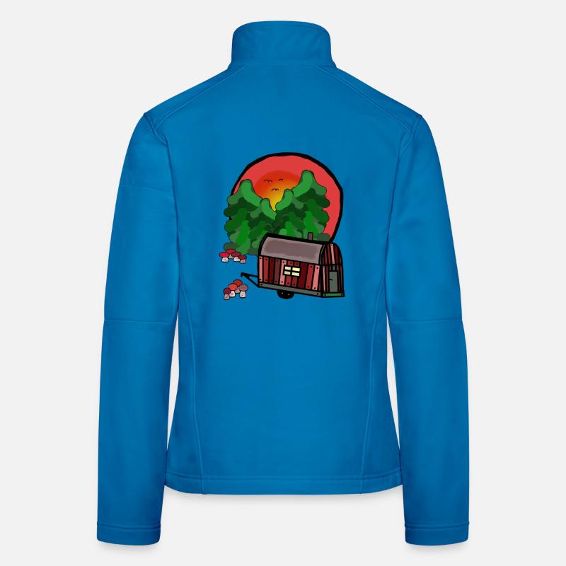 Construction Trailer Nature Ready for Holiday Camping Camping Women's Softshell Jacket