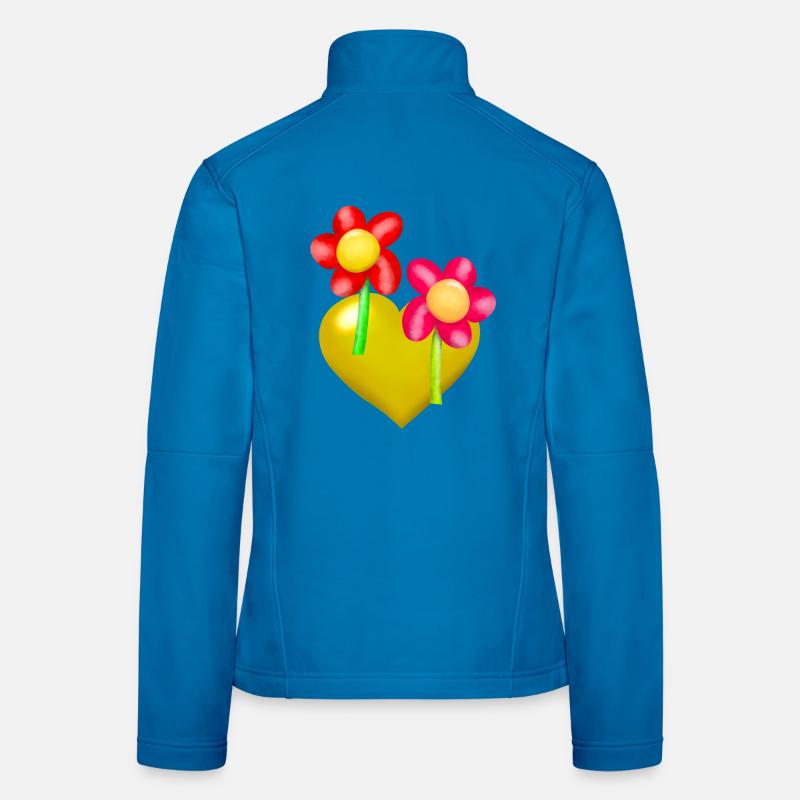 Herz Herzen Blume Blumen Muttertag Valentin Frauen Softshelljacke