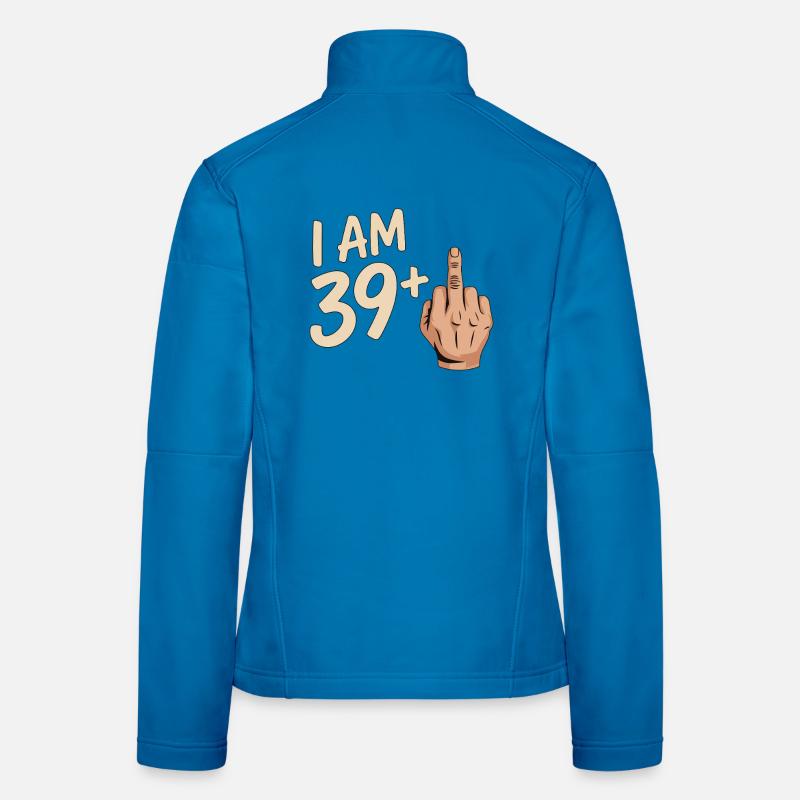 Funny 39 Plus Middle Finger Design Women's Softshell Jacket