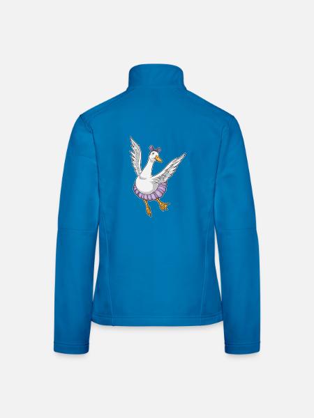 Canard Ballerine Ballet Danse - Veste en tissu softshell Femme - bleu clair - Dos