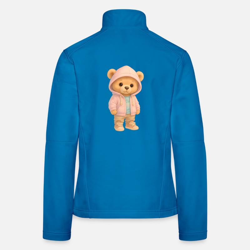 Süßer Kapuzenpullover Bär Frauen Softshelljacke