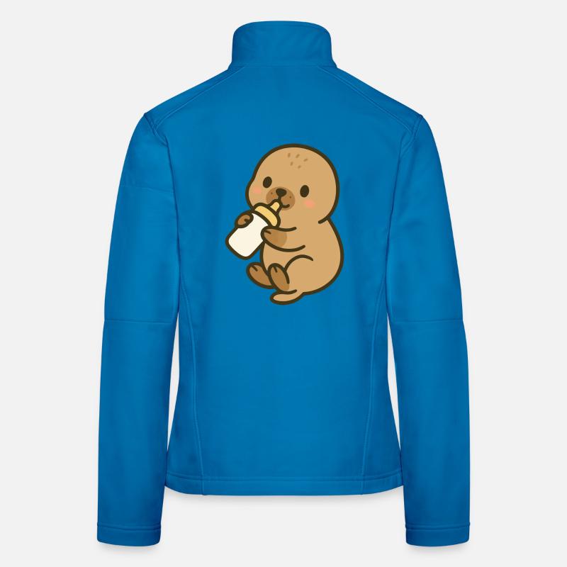 Fläschchenzeit am Meer Frauen Softshelljacke